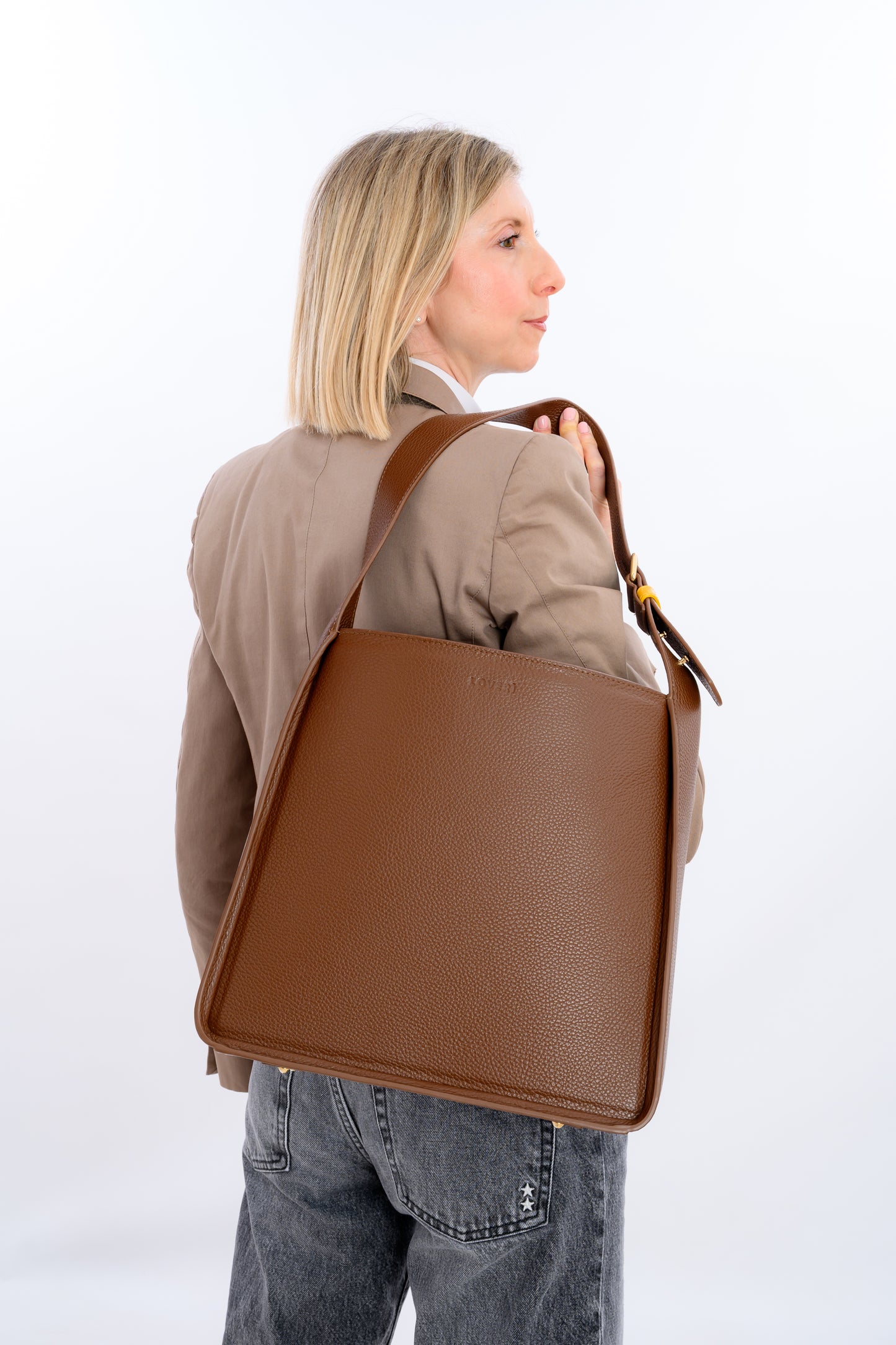 Borsa da uffico Carry Medium Nocciola