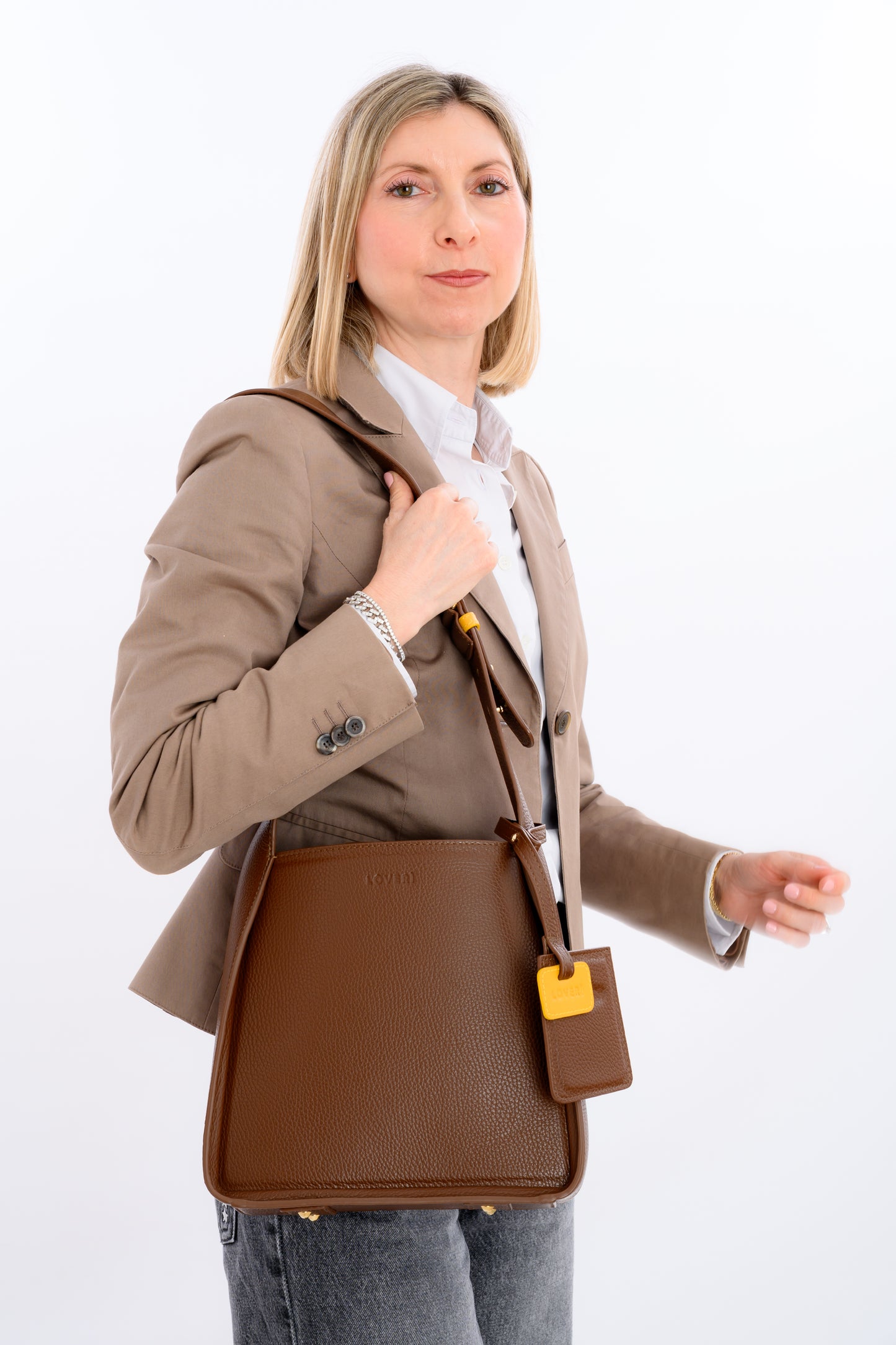Borsa da uffico Carry Small Nocciola