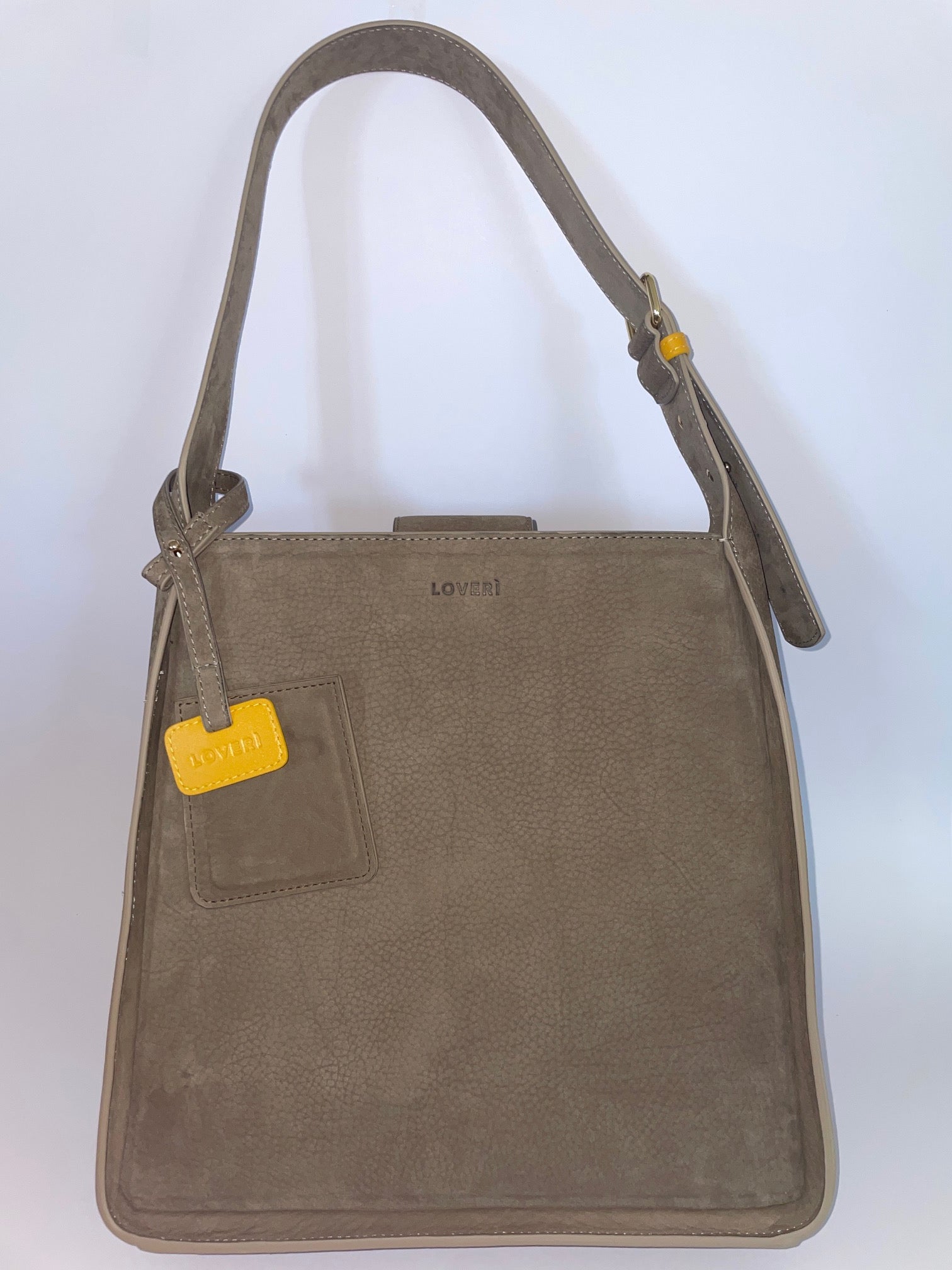 Borsa Carry Medium in pelle di vitello Nabuk